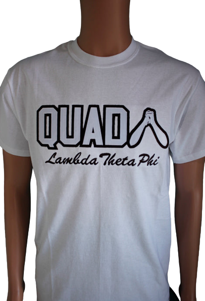 Lambda Theta Phi White Word Tee - Discontinued