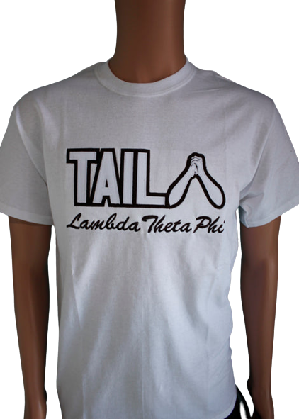 Lambda Theta Phi White Word Tee - Discontinued