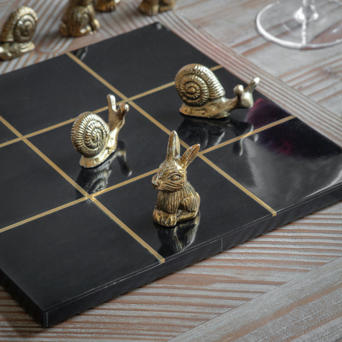 Langford Hare & Snail Noughts & Crosses – Black