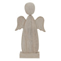 Large Whitewashed Rustic Angel