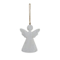 Large Whitewashed Rustic Hanging Angel