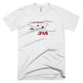 Learjet 31A (Gold) Airplane T-shirt - Personalized with Your N#
