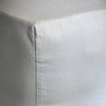 Light Grey French Linen 40cm Deep Fitted Sheets close-up detail | Soak and Sleep