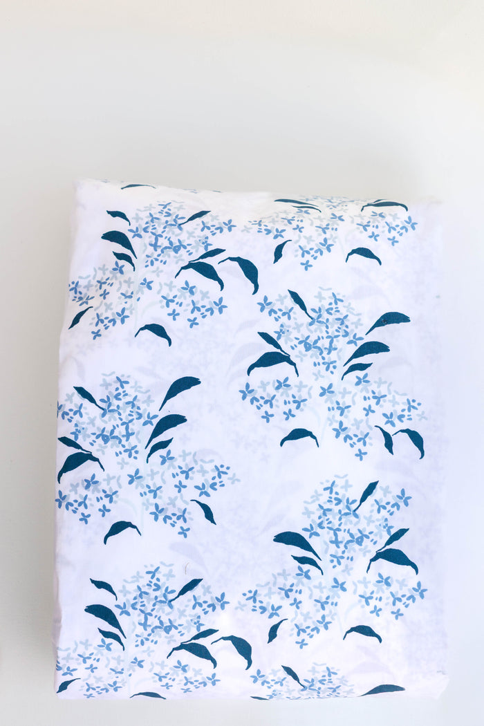 Lilac in Blue Crib Sheet