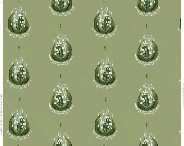 Lily of the Valley in Green Wallpaper
