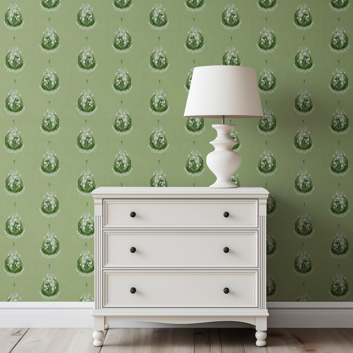 Lily of the Valley in Green Wallpaper