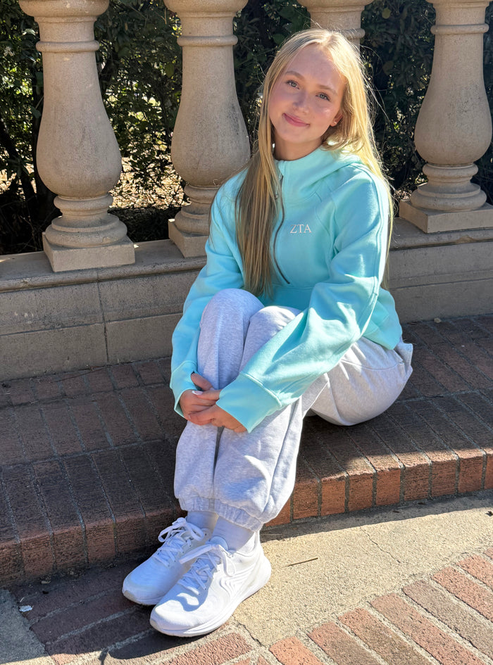 LIMITED EDITION Delta Zeta lululemon Scuba Half-Zip Hoodie - Tranquil Blue