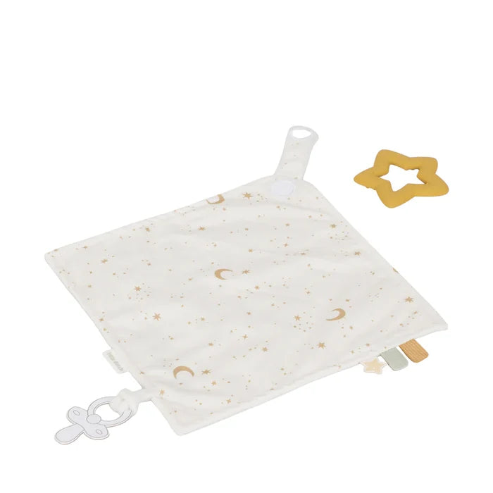 Little Dutch - Cuddle Cloth with Teething Ring - Newborn Naturals - Mabel & Fox