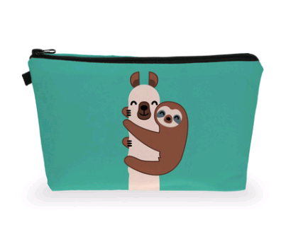 Llama Print Zipper Pouch