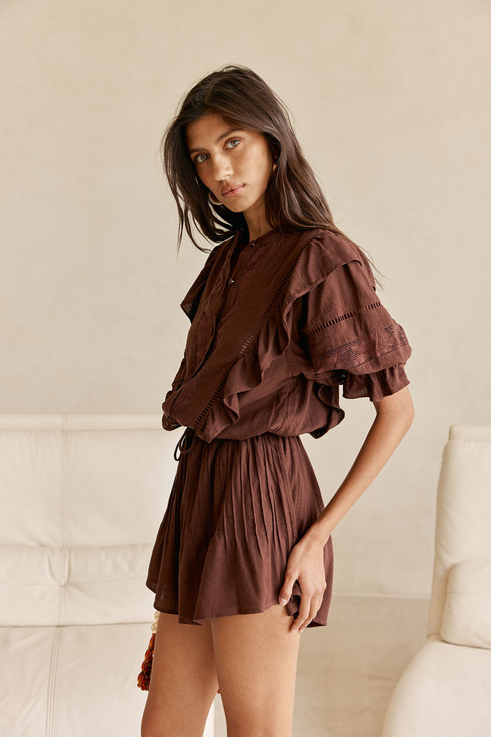 Luma Playsuit - Chocolate