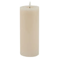 Luxe Collection Melt Effect 3.5x9 Taupe LED Wax Candle