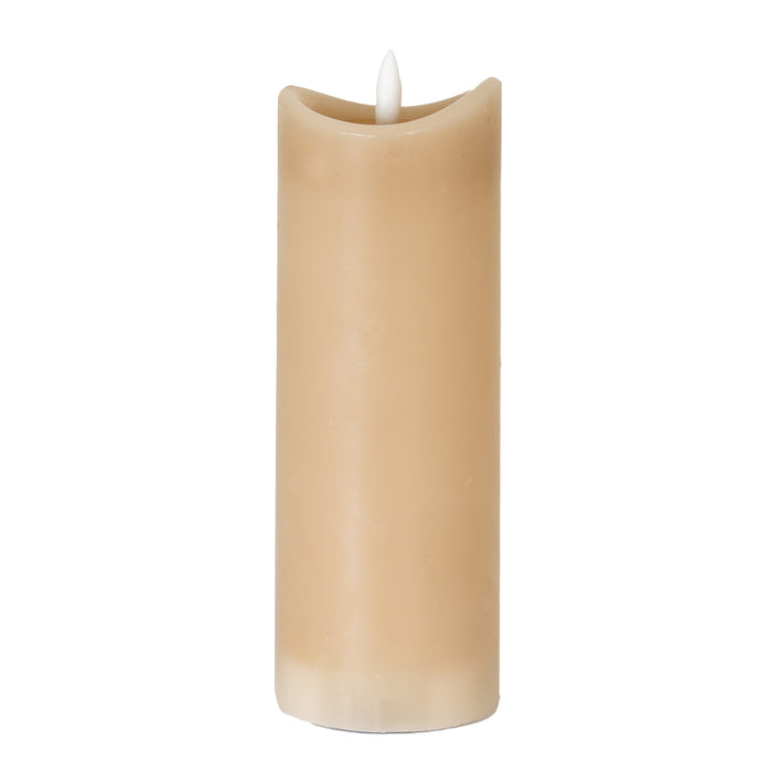 Luxe Collection Natural Glow 2.75x8 Taupe Melted LED Candle