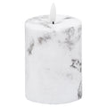 Luxe Collection Natural Glow 3x4 Marble Effect LED Candle