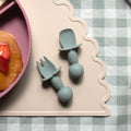 Mabel & Fox - Silicone Baby Cutlery - Sage - Mabel & Fox