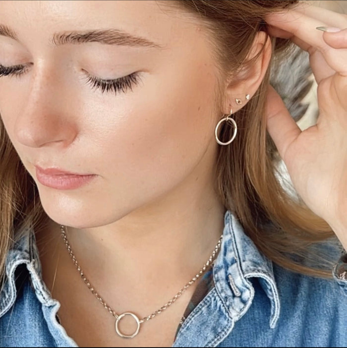 Mary’s Favorite Circle Necklace or Earrings