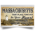 Massachusetts That Place Forever In Your Heart Poster - Poster Teezalo