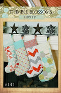 Merry Christmas Stocking Pattern by Camille Roskelley of Thimble Blossoms - TBL141