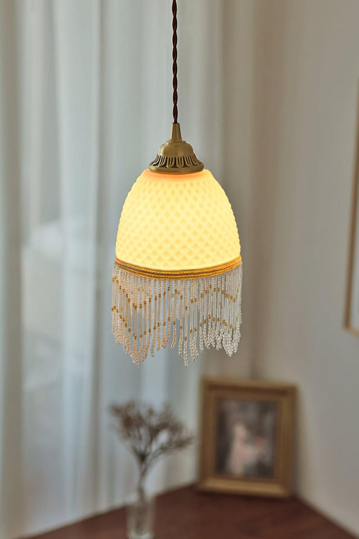 Mesh Tassel Glass Pendant Light - SamuLighting