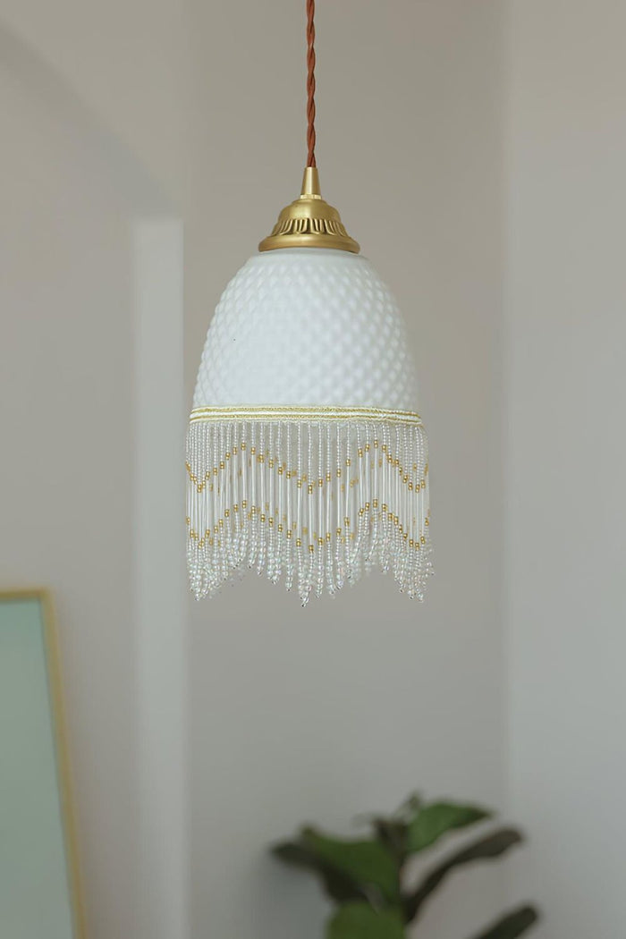 Mesh Tassel Glass Pendant Light - SamuLighting