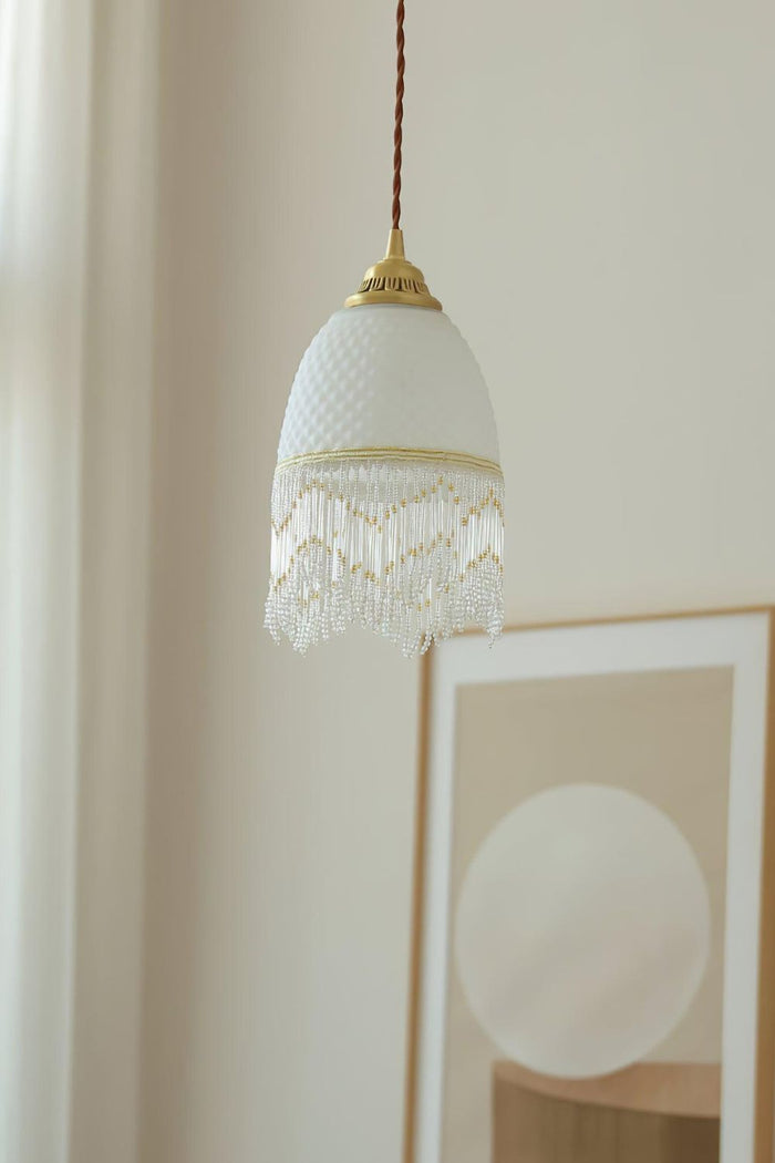 Mesh Tassel Glass Pendant Light - SamuLighting