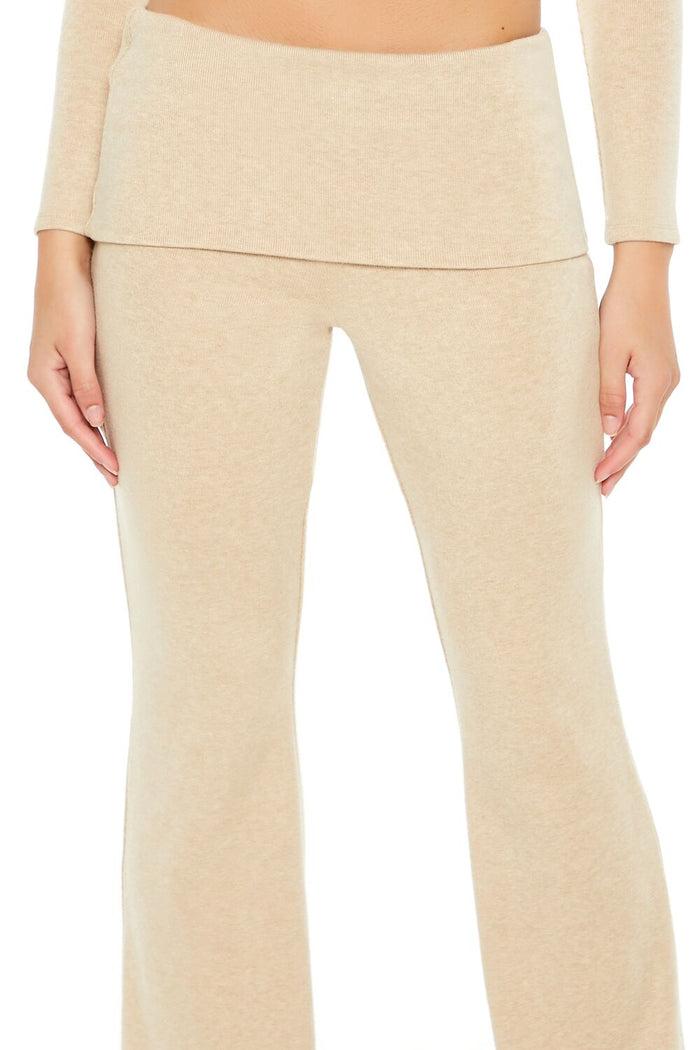 Mid-Rise Foldover Flare Pants