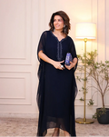 Midnight Blue Viscose Kaftan
