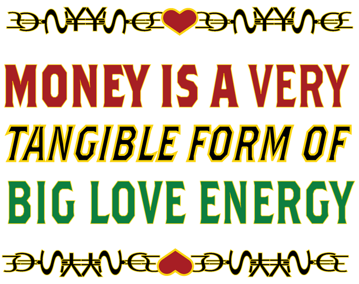 Money Is A Tangible Form Of Love Energy Racerback Tank Top | Black Wealth Affirmation