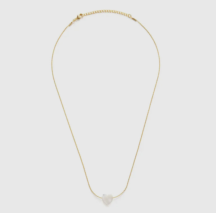 Mother Of Pearl Heart Necklace