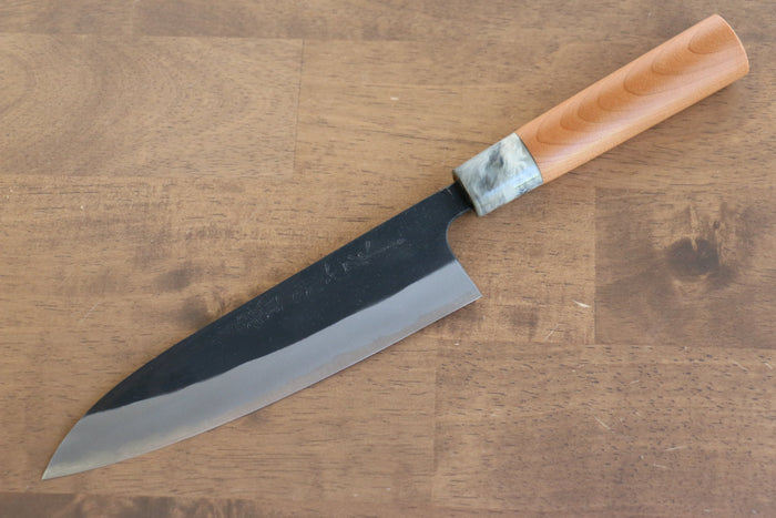 Nao Yamamoto White Steel No.2 Kurouchi Gyuto 180mm Cherry Wood Handle - Seisuke Knife