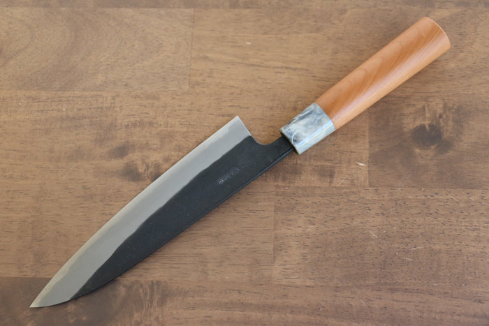 Nao Yamamoto White Steel No.2 Kurouchi Gyuto 180mm Cherry Wood Handle - Seisuke Knife