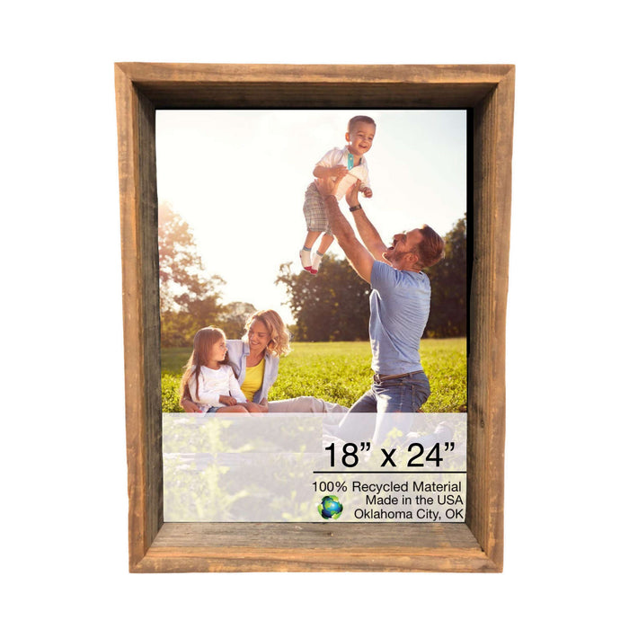 Natural Weathered Grey Wood Picture Frame | 16"x20"