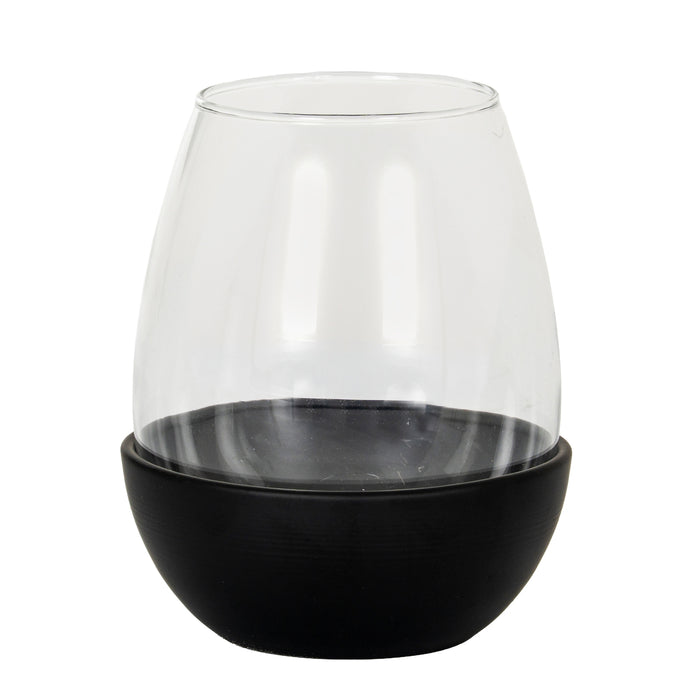 Neris Medium Candle Holder With Glass Goblet