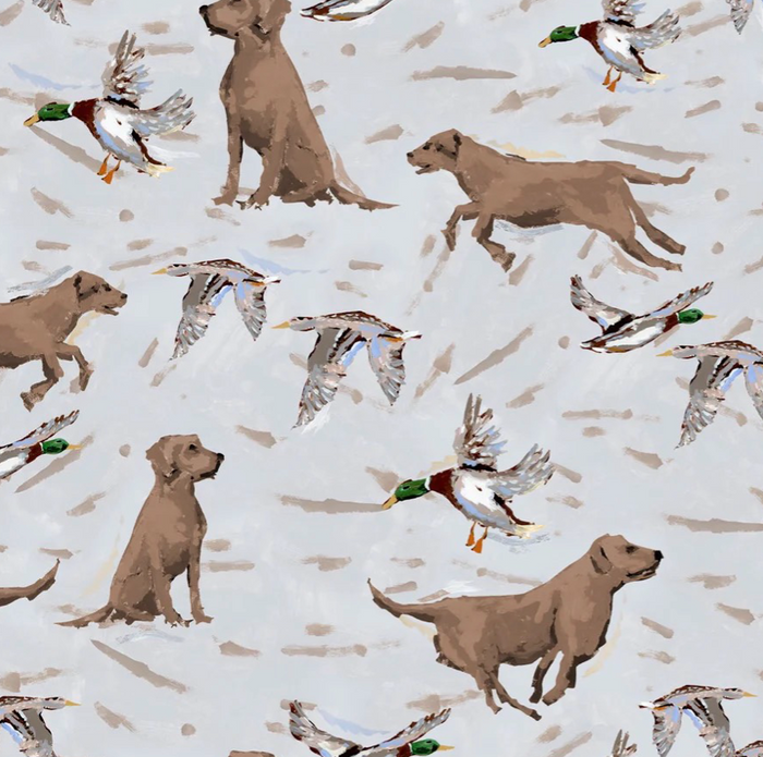 Nicholas & Chocolate Banks in Grey Blue Wallpaper