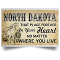 North Dakota That Place Forever In Your Heart Poster - Poster Teezalo