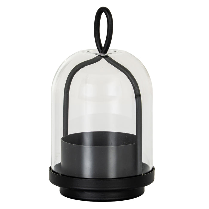 Nyx Large Candle Holder With Glass Cloche