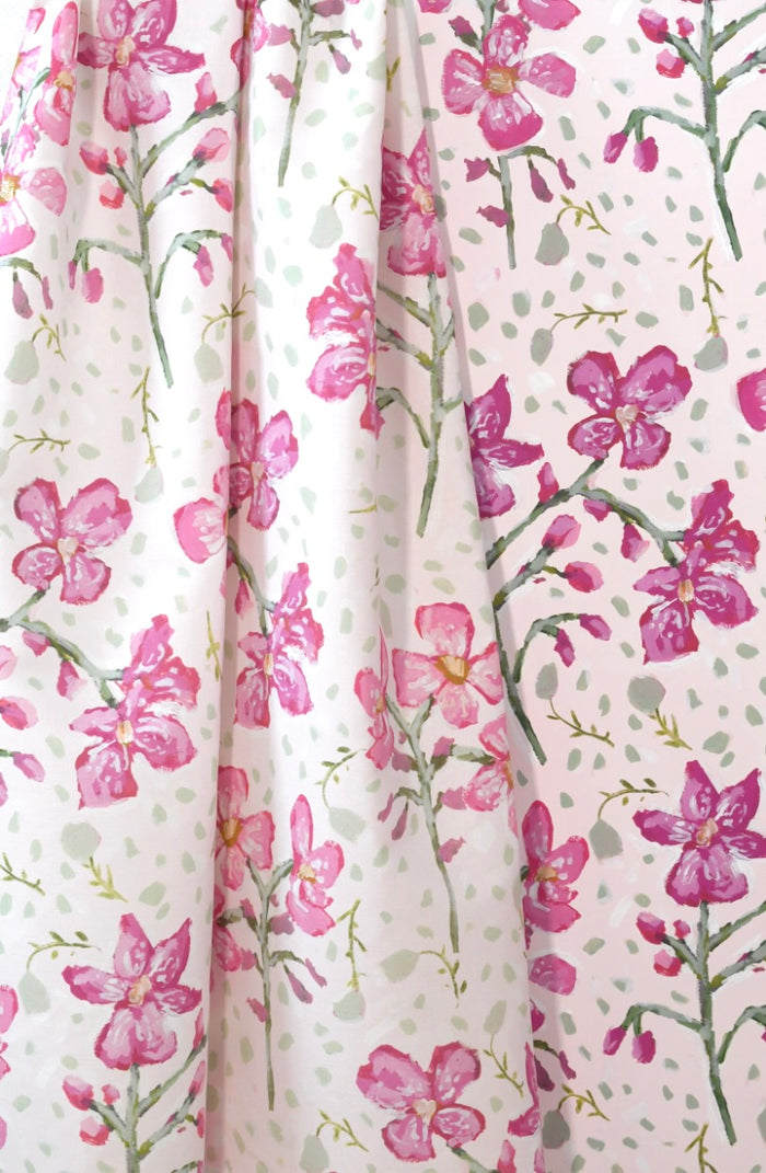 Orchids for Parker in Blush Wallpaper