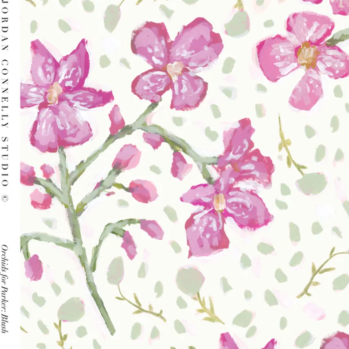 Orchids for Parker in Cream Wallpaper