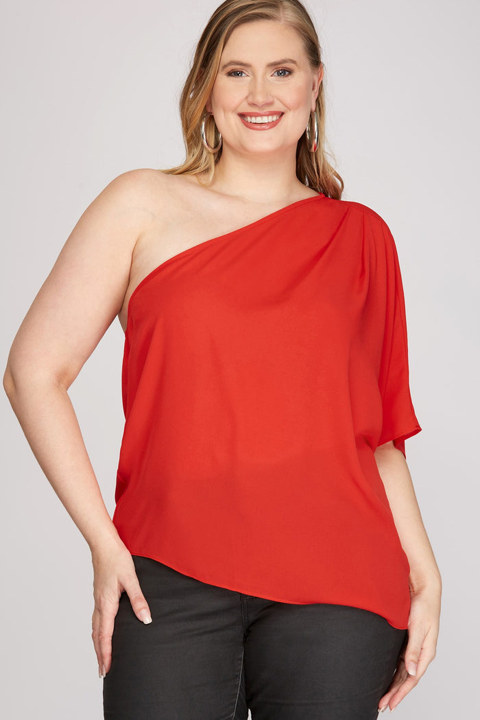 Out & About One Shoulder Top - Curvy