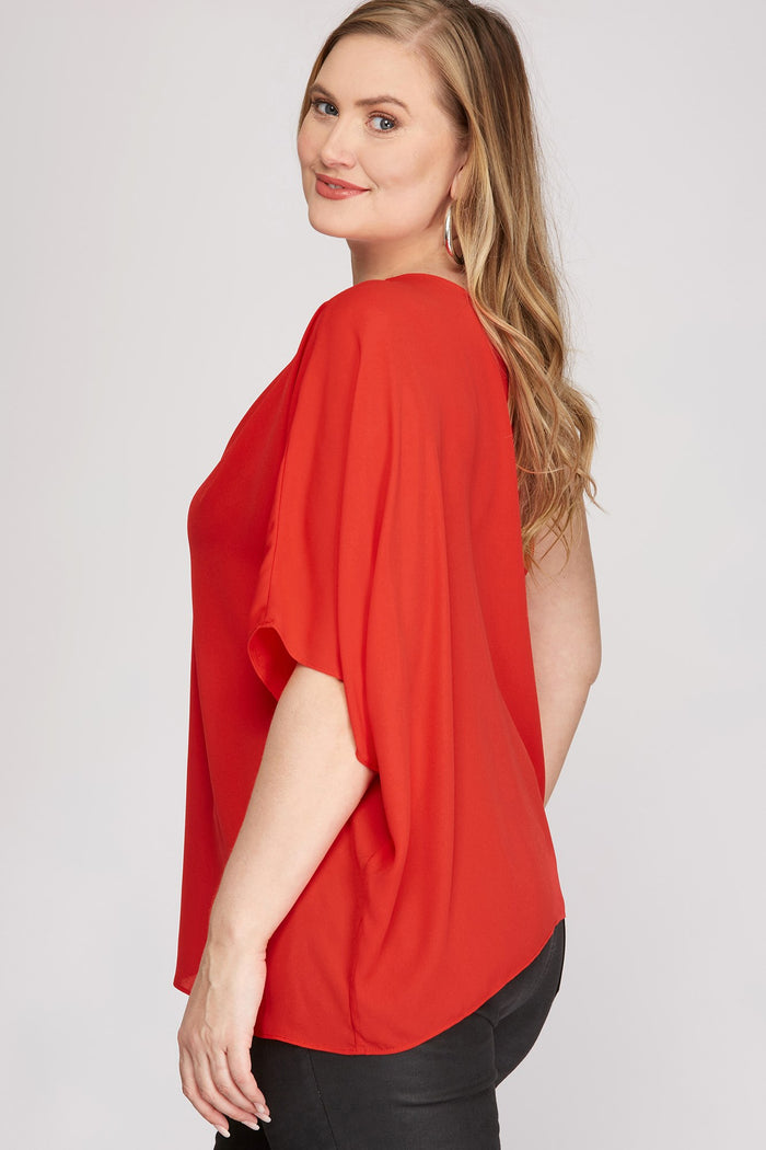 Out & About One Shoulder Top - Curvy