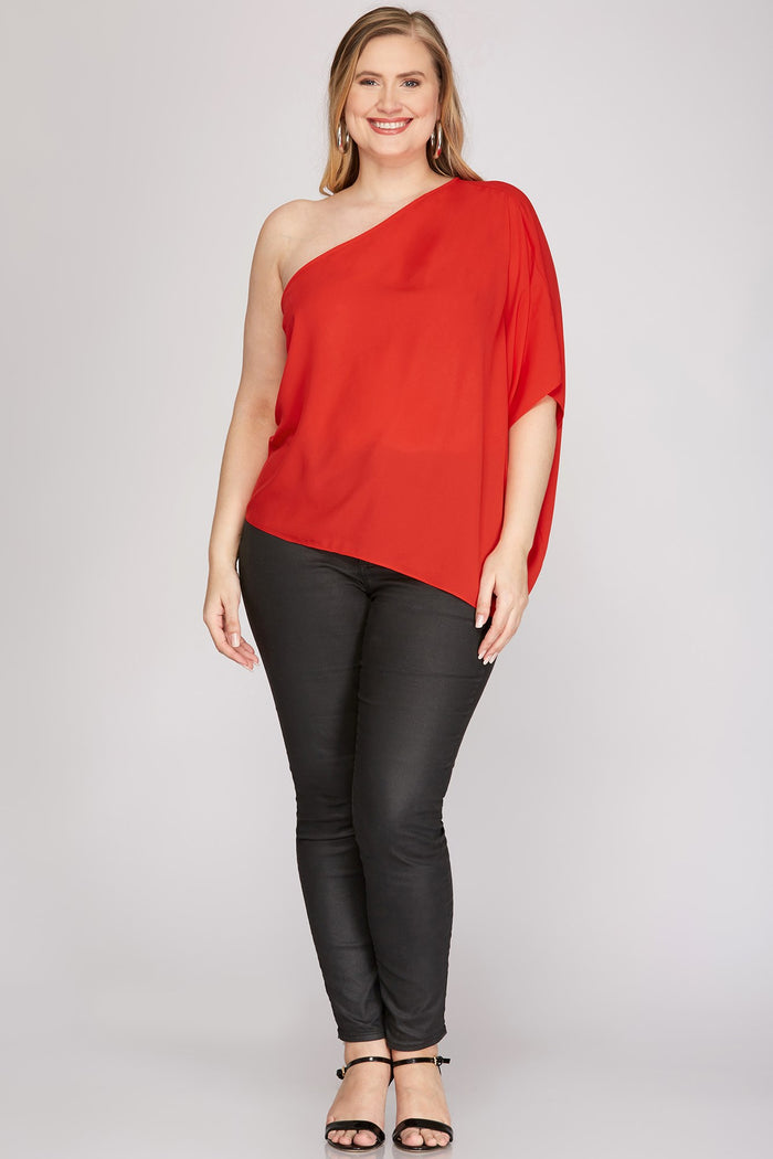 Out & About One Shoulder Top - Curvy