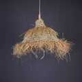 Palm and raffia pendant light Rattan ceiling light Natural lighting - Africancreates