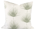 Palm Frond in Sage Custom Pillow