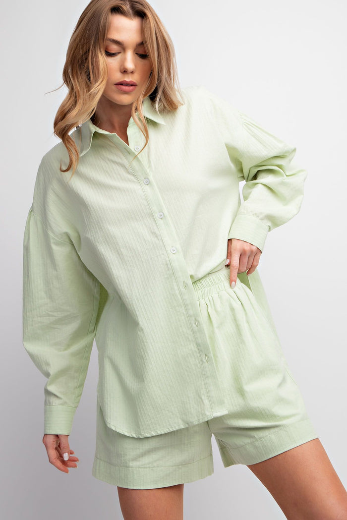 Party Started Green Soft Shorts - Curvy