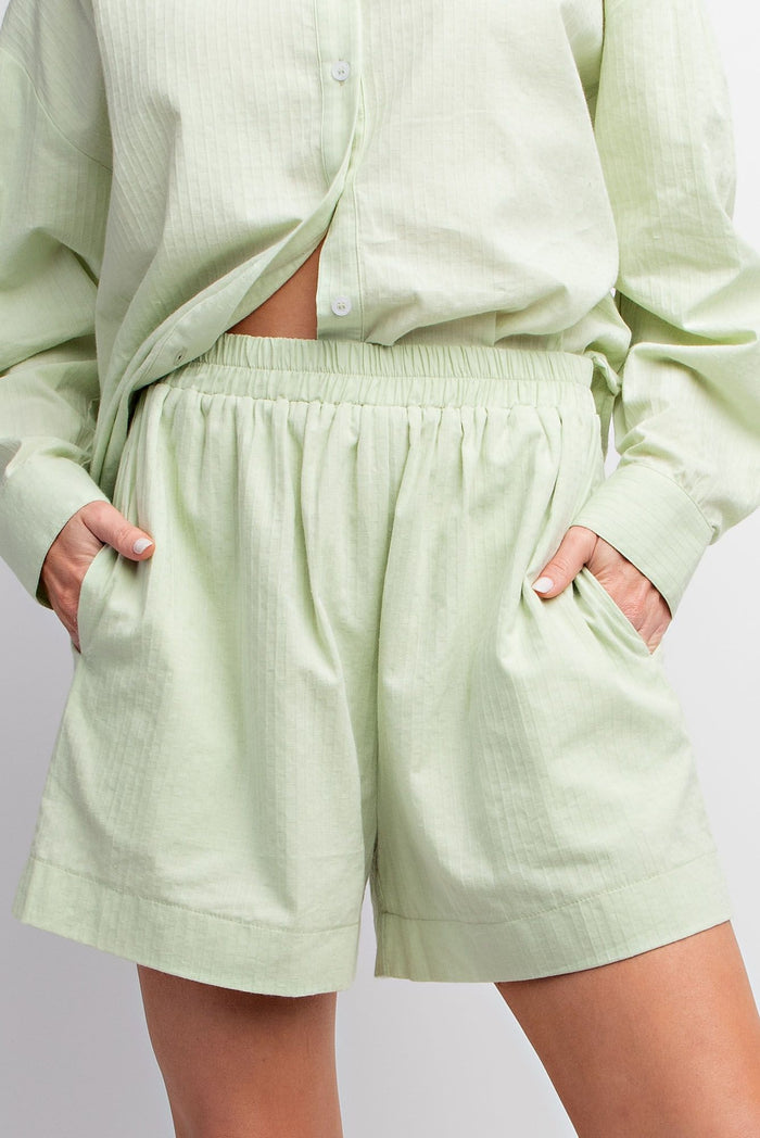 Party Started Green Soft Shorts - Curvy
