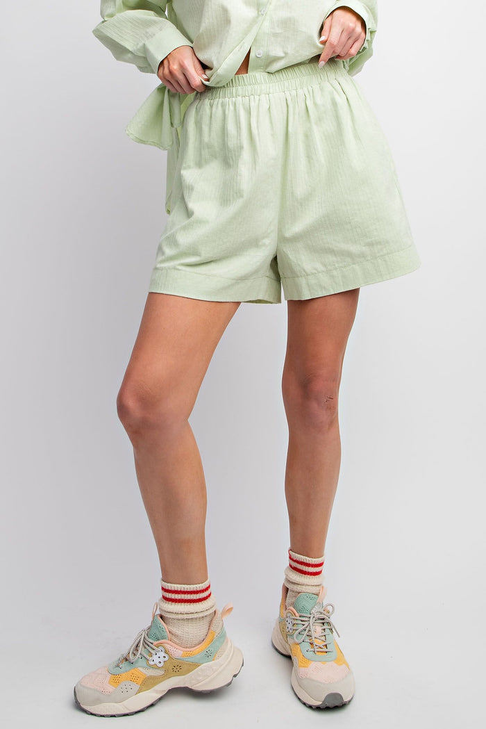 Party Started Green Soft Shorts - Curvy