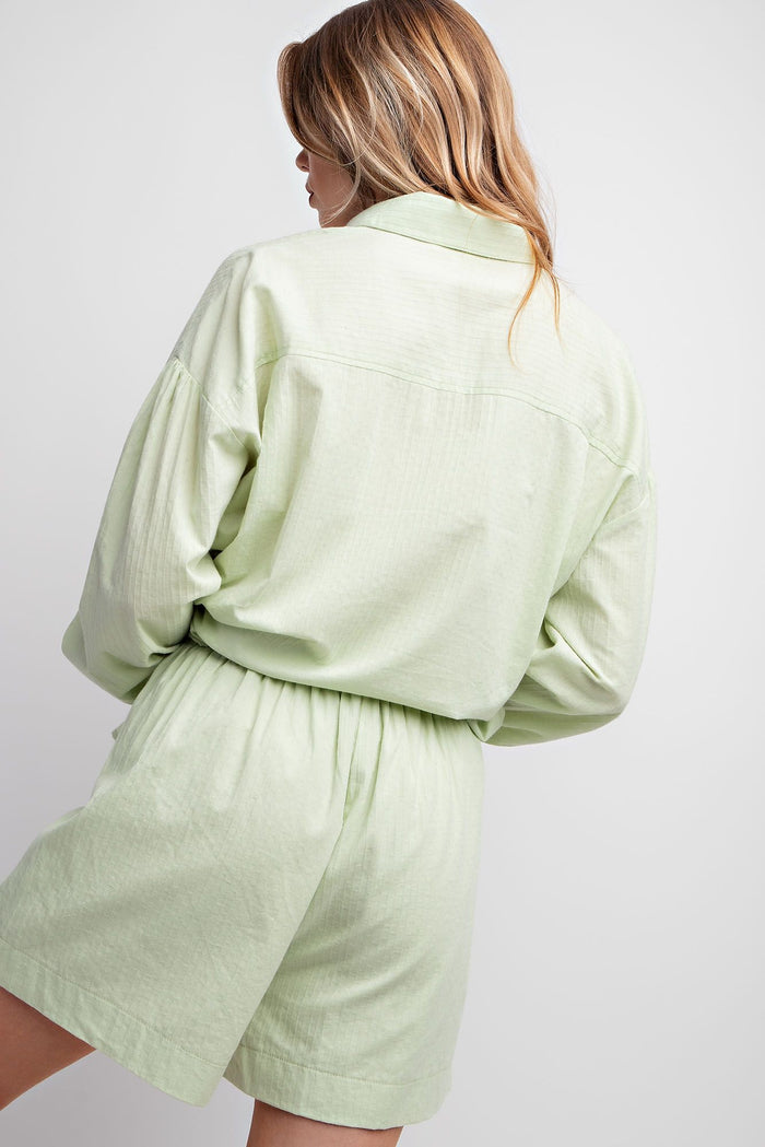 Party Started Green Soft Shorts - Curvy
