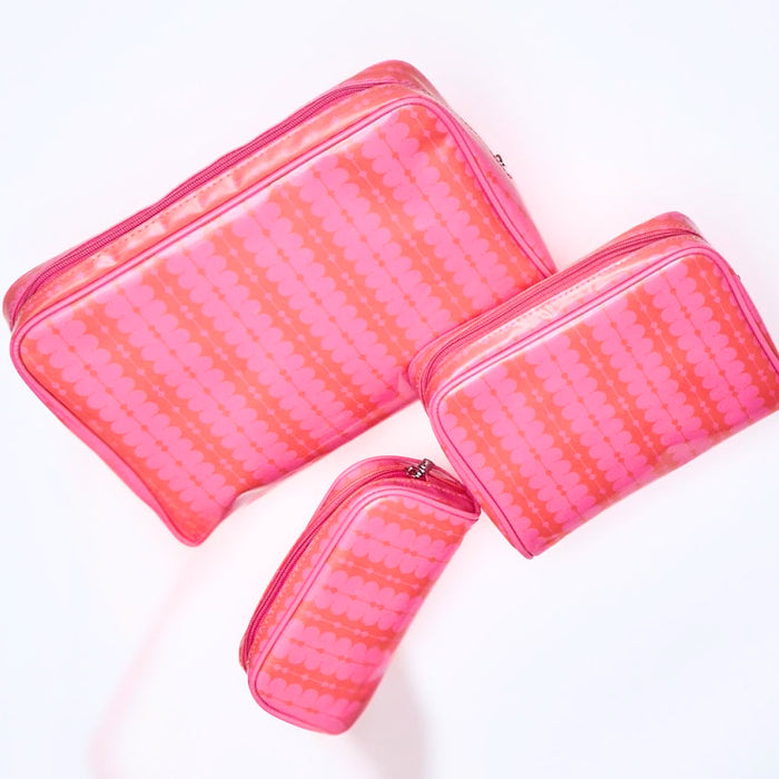 Patterned Toiletry Bag Trio