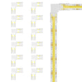 PAUTIX 12pcs 10mm L-Shaped/Corner Connectors for 3-Pin CCT COB LED Strip Lights