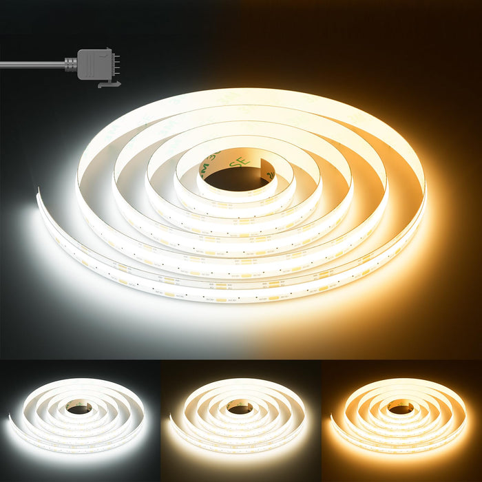 PAUTIX 24V CCT COB LED Strip Lights, 32.8ft/10m