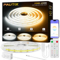PAUTIX 24V CCT COB LED Strip Lights Kit, 24ft/7.5m